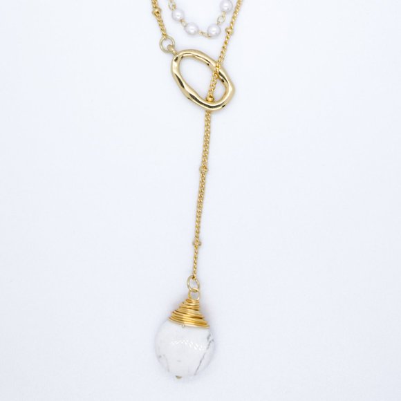 Accessories - Multi-Strand Pearl Drop Necklace